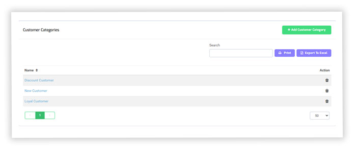 Customer Categories